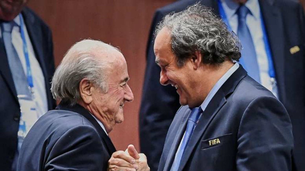 Michel Platini y Joseph Blatter