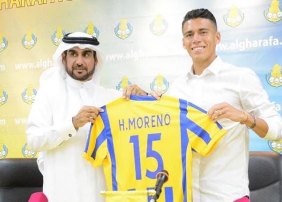 Moreno, en su presentación con Al-Gharafa