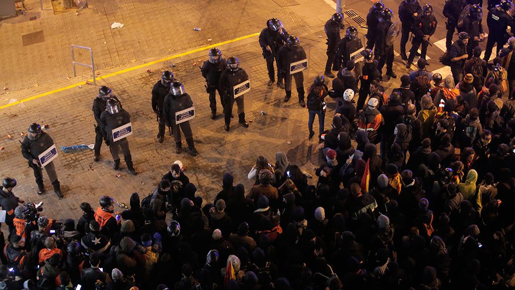 Las protestas separatistas afuera del Camp Nou