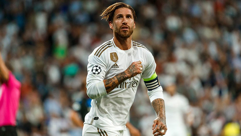 Sergio Ramos en un partido con Real Madrid