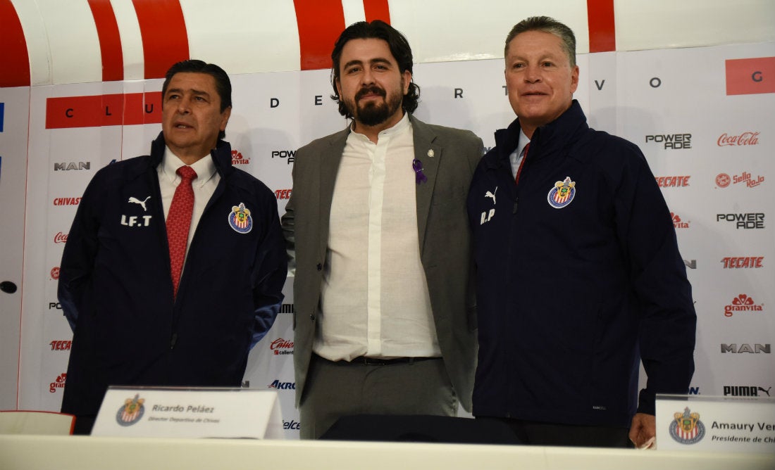 Luis Fernando Tena junto a Ricardo Peláez y Amaury Vergara