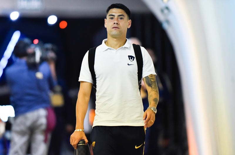 Mora previo a un partido con Pumas