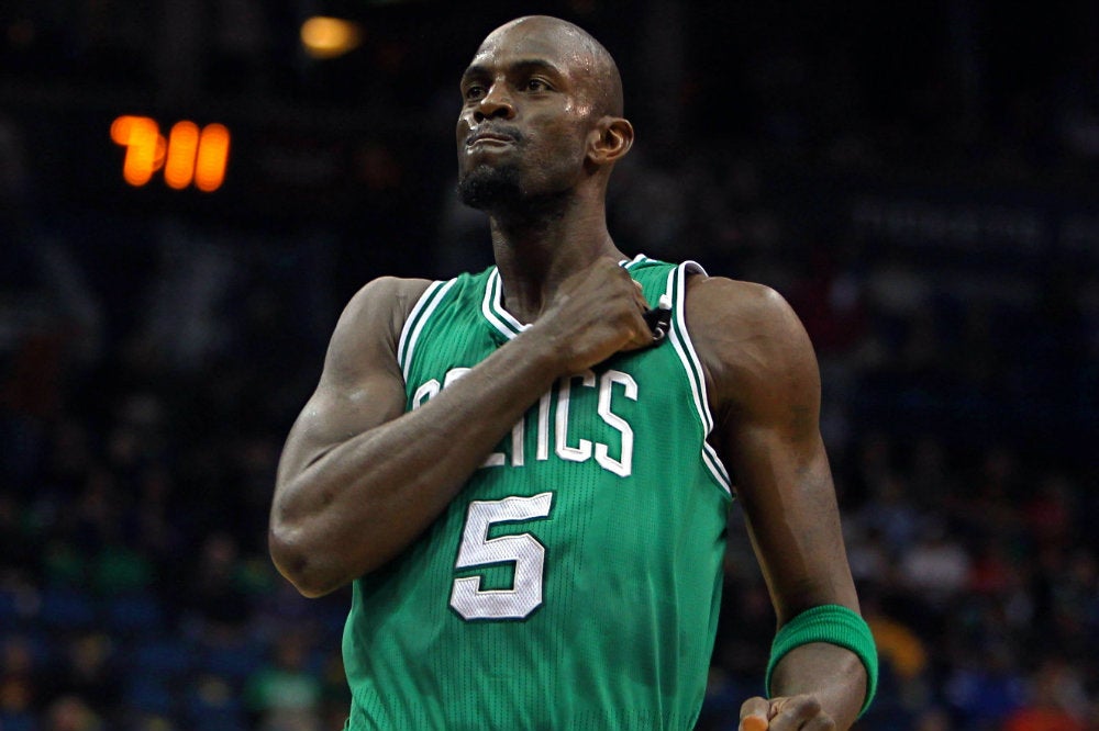 Kevin Garnett en un juego de los Celtics