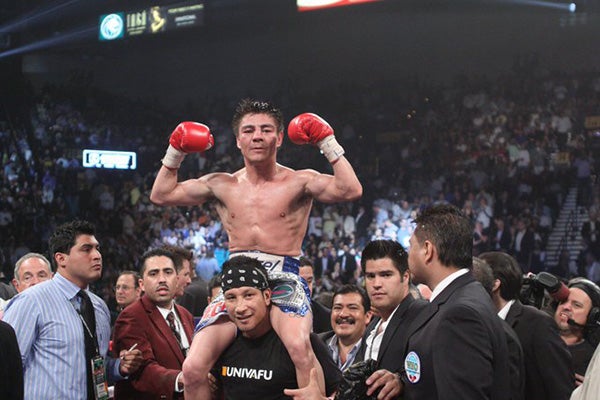 El Travieso Arce durante su etapa como boxeador 