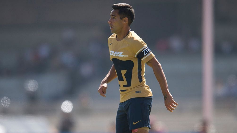 Luis Fuentes, en un juego de Pumas en 2018