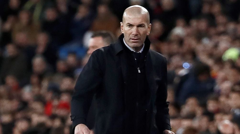 Zinedine Zidane, en el juego entre Real Madrid y Athletic 