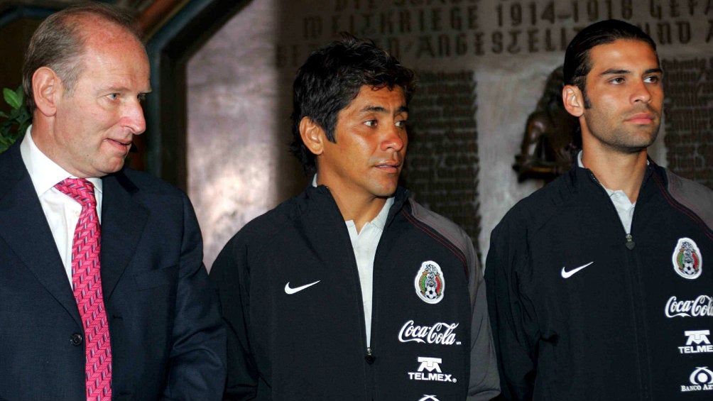 Jimmy Goldsmith, Jorge Campos y Rafael Marquez con la Selección Mexicana