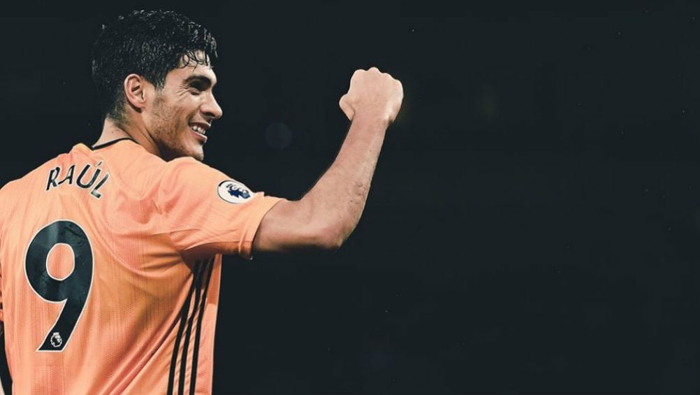 Raúl, en festejo con el Wolverhampton