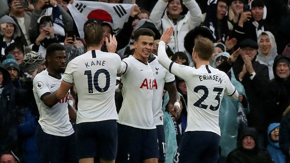 Dele Alli celebra el segundo gol del Totteham contra Brighton