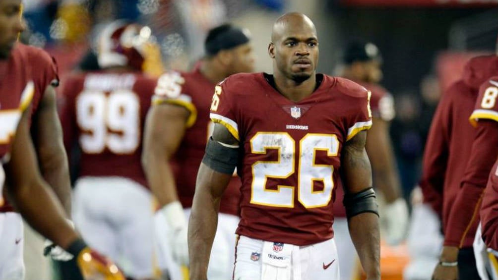 Peterson en un partido con Redskins