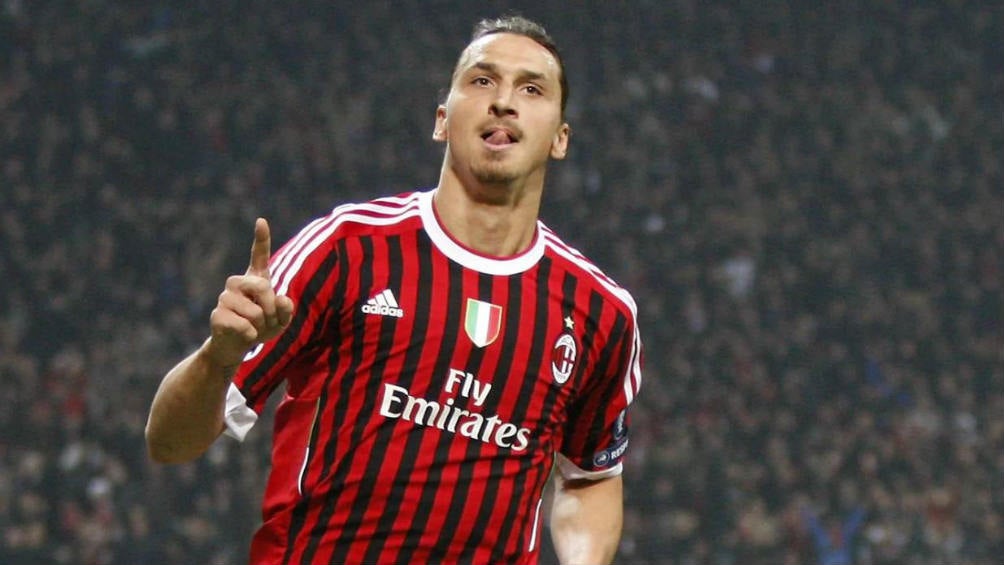 Zlatan en un partido en 2012 con el Milan 