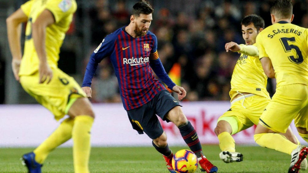 Lionel Messi en partido ante Villarreal