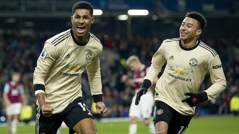 Marcus Rashford en festejo de gol