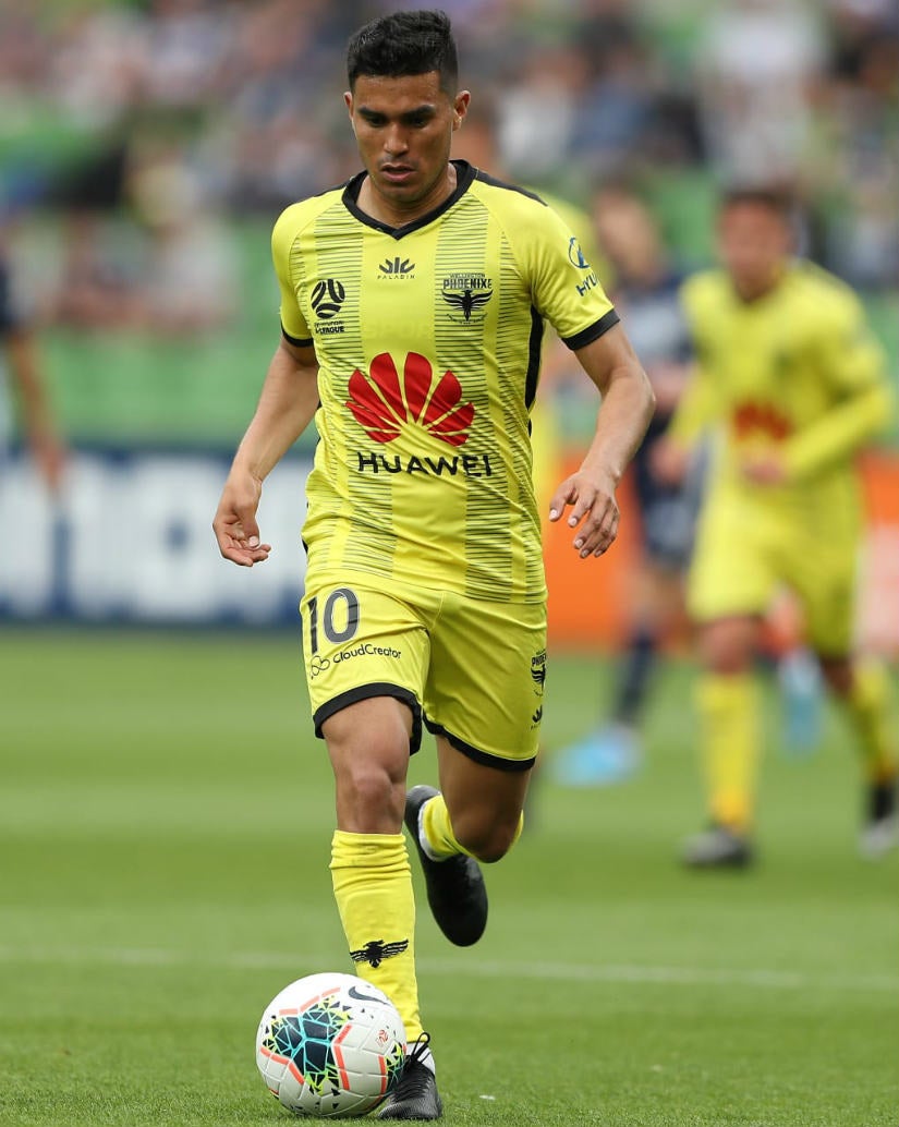 Ulises Dávila durante un partido con el Wellington Phoenix