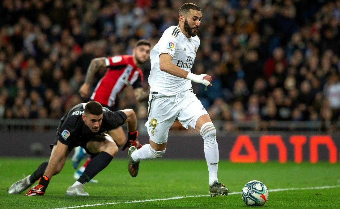 Karim Benzema durante el partido entre Real Madrid y Athletic de Bilbao