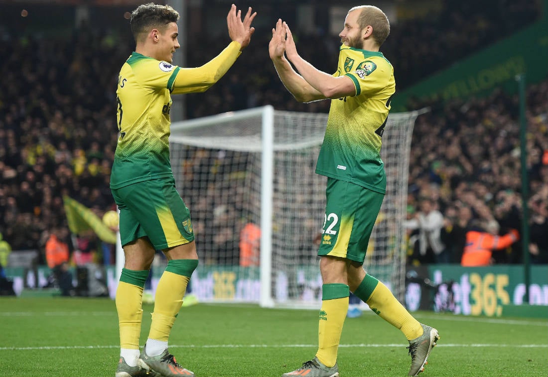 Jugadores del Norwich City celebrando un gol