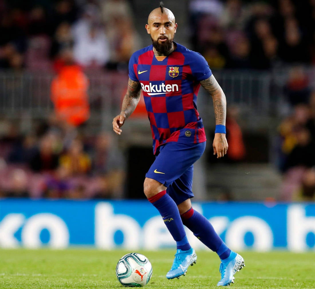 Artturo Vidal durante un partido del Barcelona