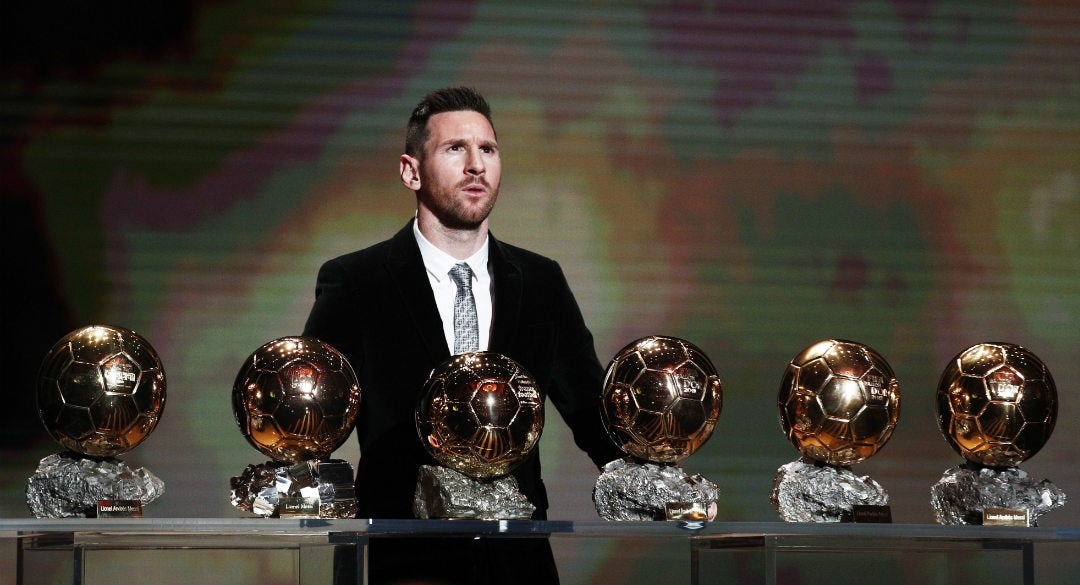 Lionel Messi en la gala del Balón de Oro