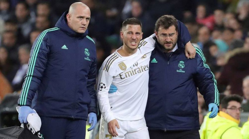 Hazard se queja tras salir lesionado con el Real Madrid