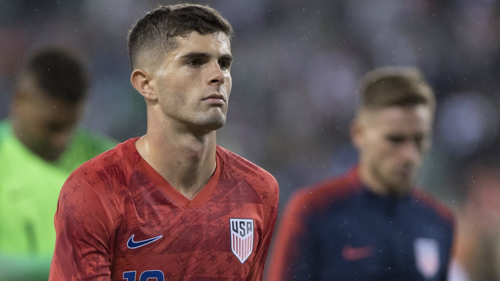 Christian Pulisic al final de un partido de Estados Unidos