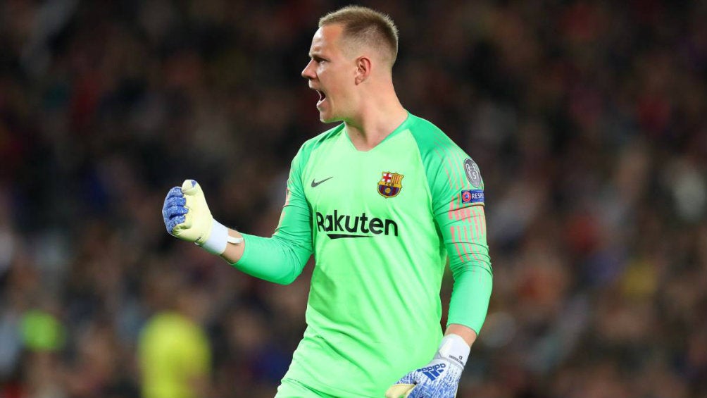 Ter Stegen en partido con el Barcelona