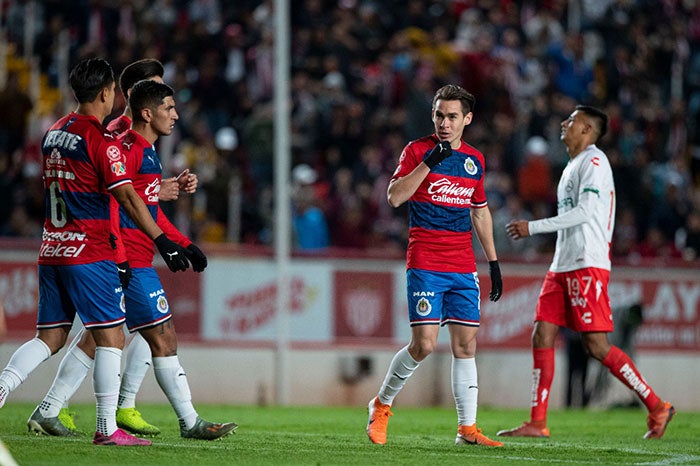 Angulo, en el partido ante Necaxa