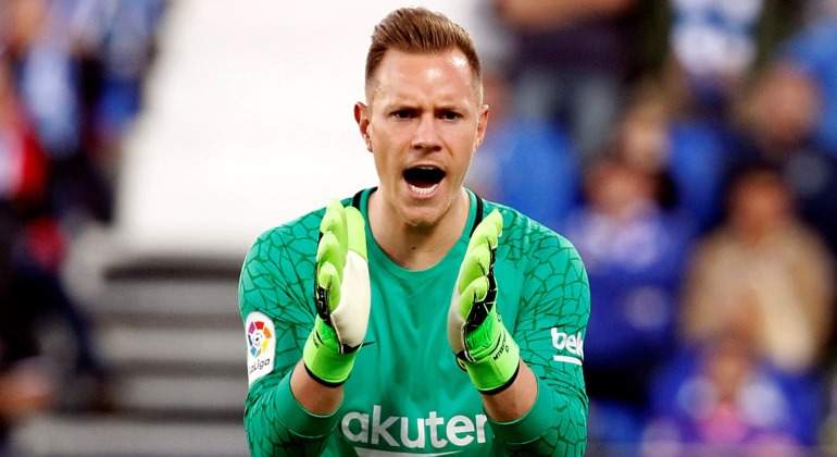 Ter Stegen en partido con Barcelona