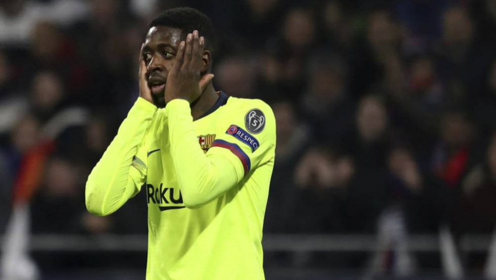 Dembélé, en un partido del Barcelona