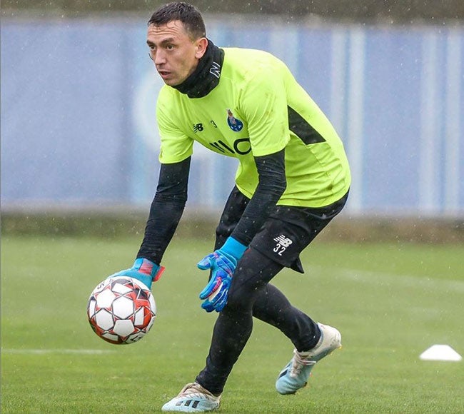 Marchesín, en un entrenamiento del Porto