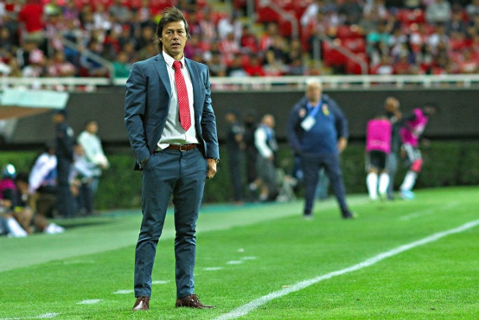 Almeyda, en un partido con las Chivas 