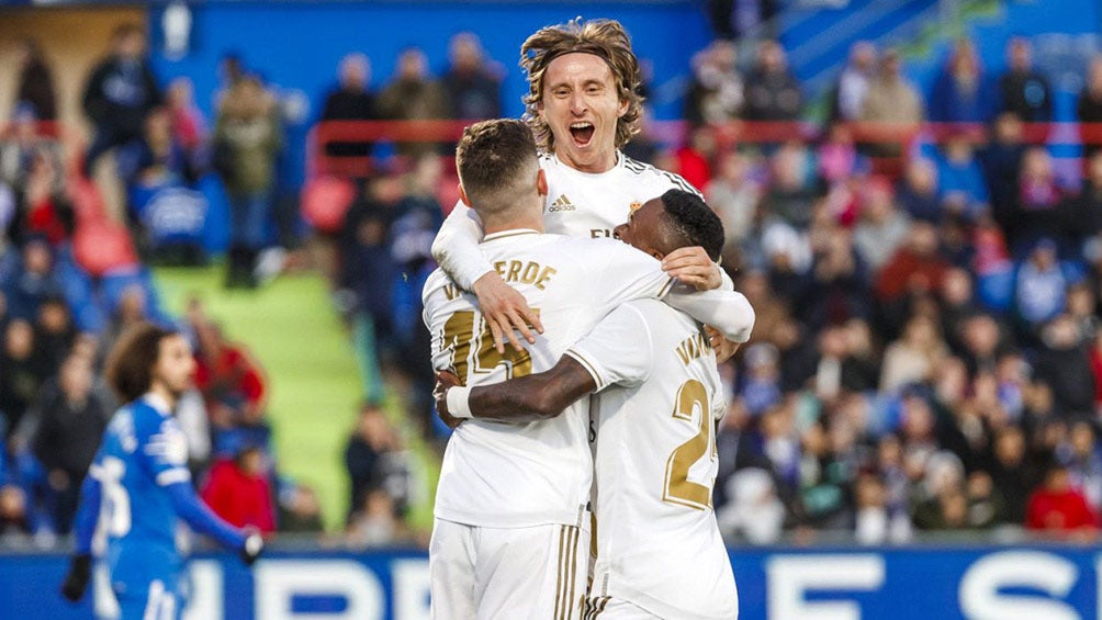 Modric celebra su reciente anotación ante el Getafe