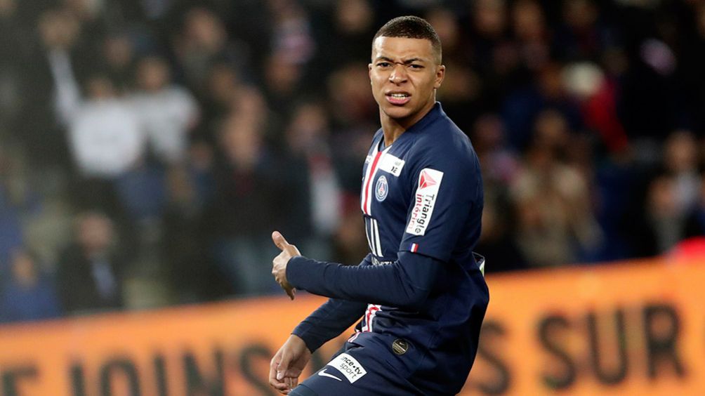 Kylian Mbappé, en un juego del PSG