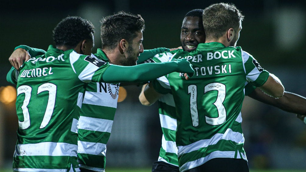 Jugadores del Sporting de Lisboa celebrando