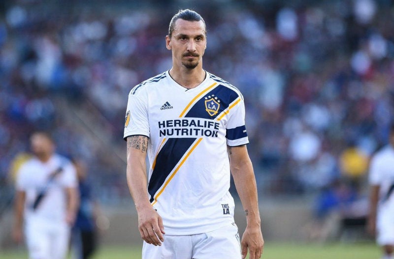 Zlatan jugando con LA Galaxy