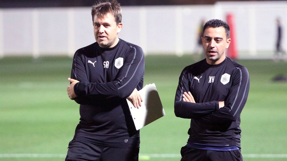 Xavi Hernández durante un entrenamiento del Al-Sadd