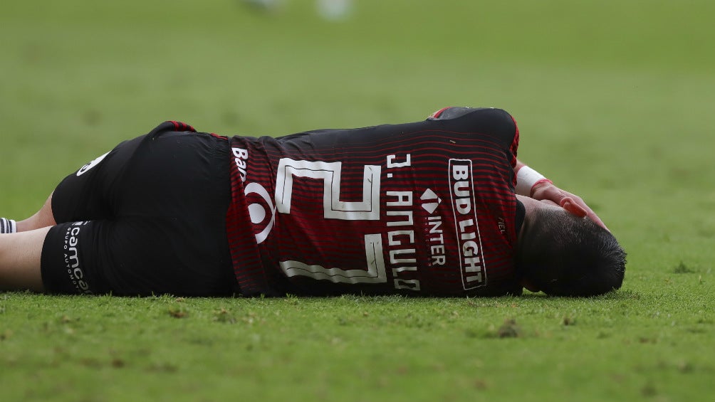 Jesús Angulo en lamento durante un partido del Atlas