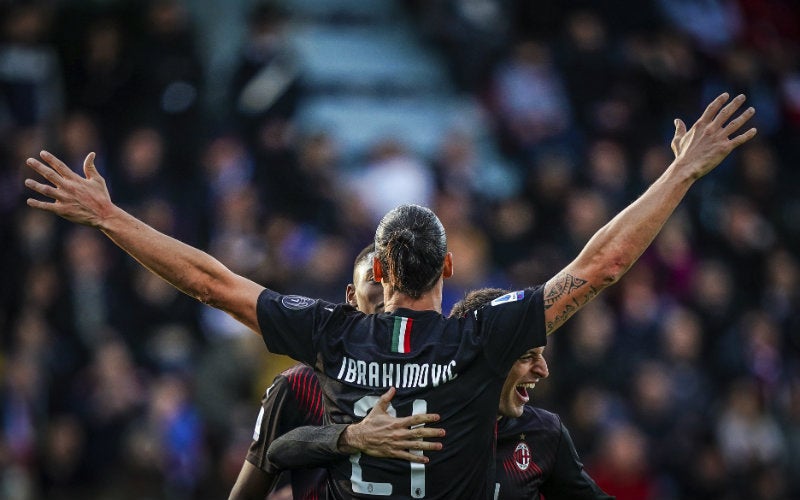 Zlatan Ibrahimovic en celebración de gol