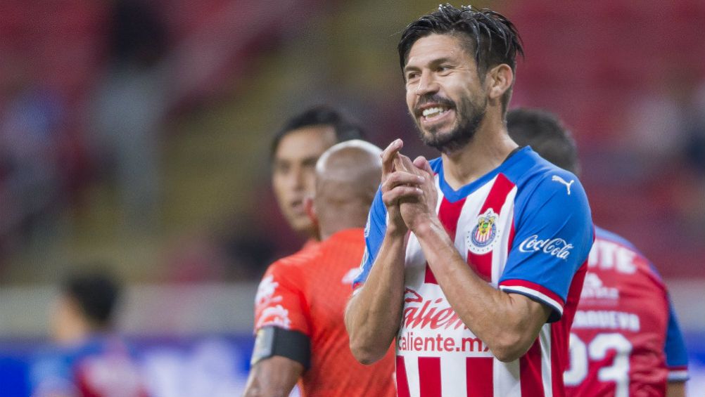 Oribe, en un partido de las Chivas