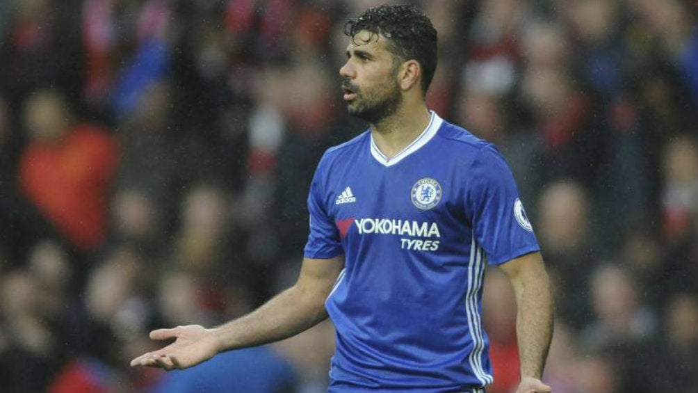 Diego Costa durante un partido con el Chelsea