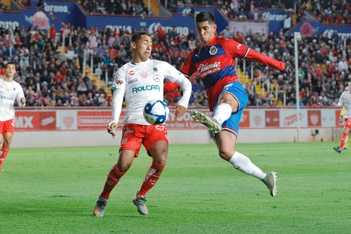 Guzmán, en un partido de Chivas