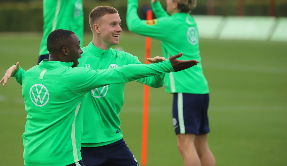 Jugadores del Wolfsburgo durante un entrenamiento