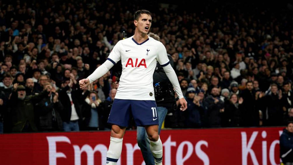 Lamela celebra su anotación ante Middlesbrough 