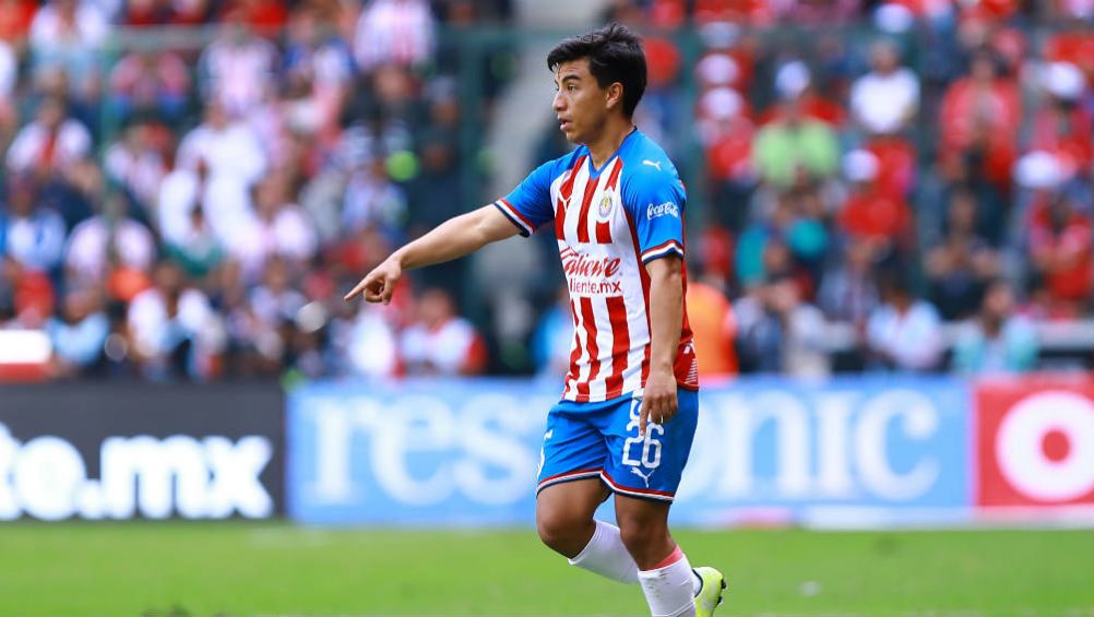 Fernando Beltrán, en un partido de Chivas