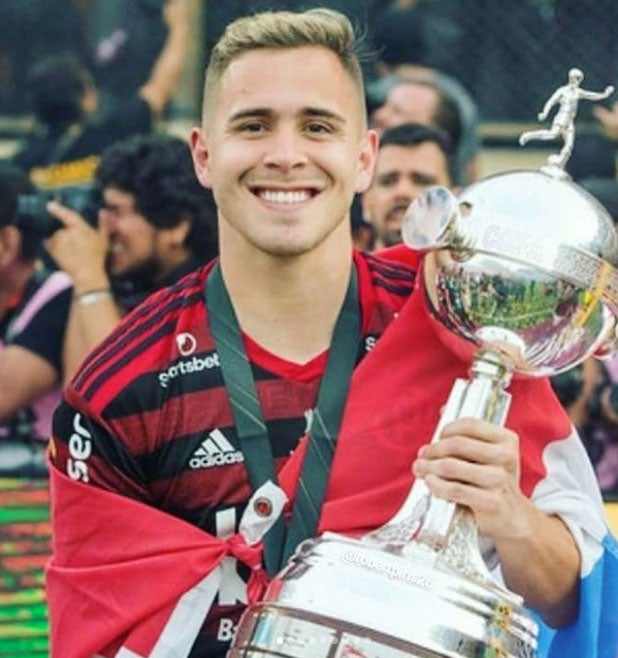 Robert Piris como campeón de la Copa Libertadores