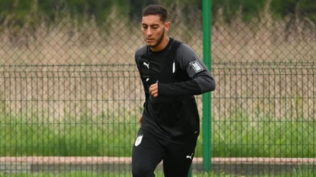 Sebastián Cáceres en un entrenamiento 