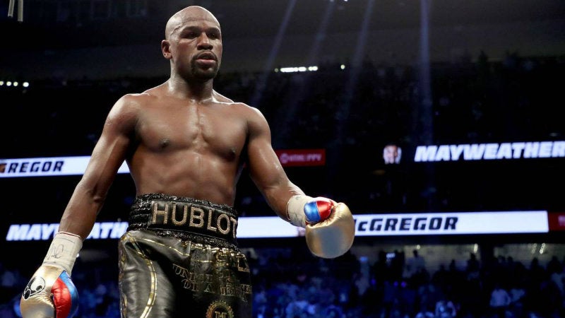 Mayweather en una pelea