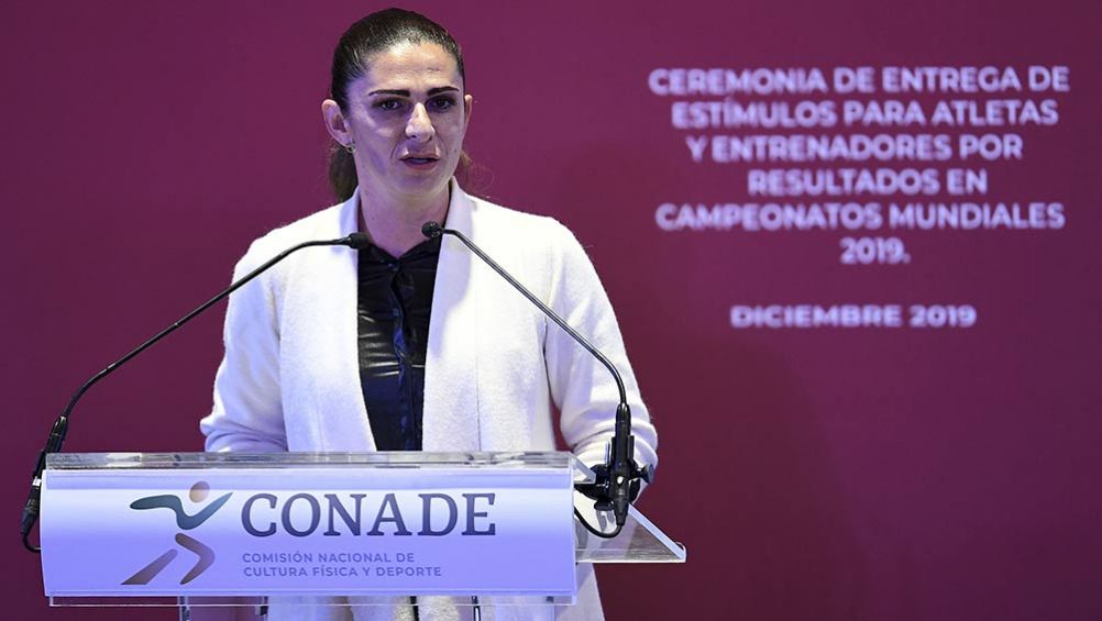 Ana Guevara, en una conferencia de prensa