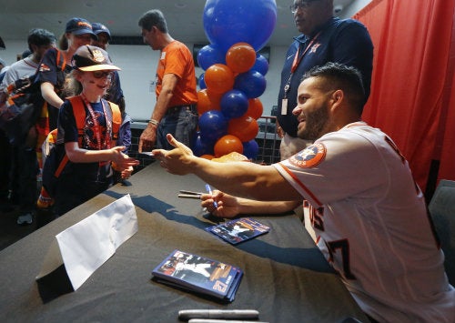 José Altuve durante el 'Fan Fest' de Astros 2019