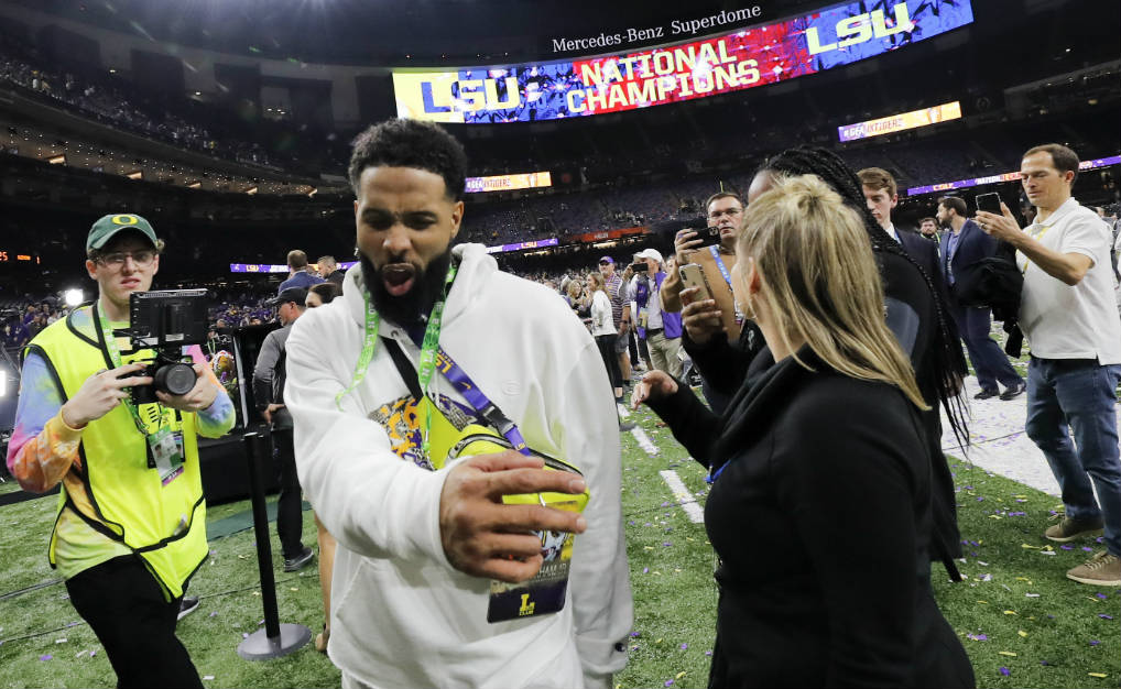 Odell Beckham Jr. en el Mercedes Benz Superdome