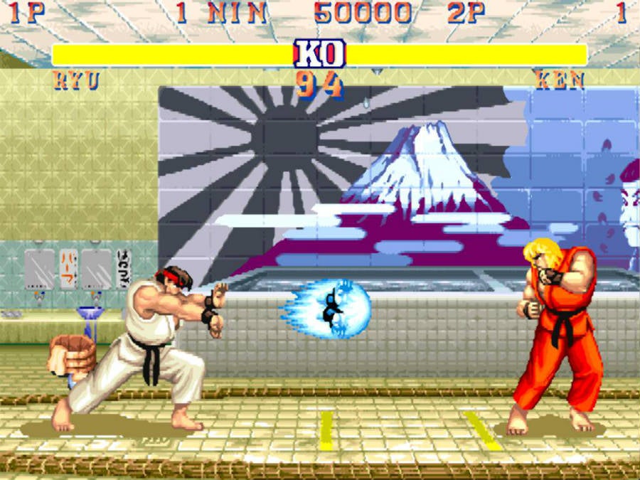 Pelea del famoso videojuego 'Street Fighter'